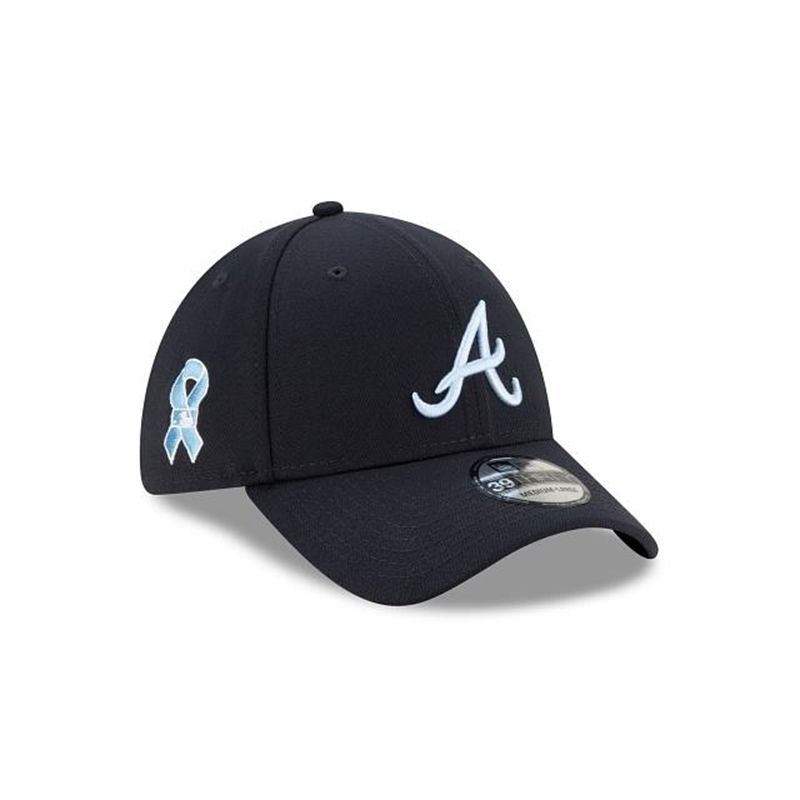 MLB Atlanta Braves Father's Day 39Thirty Stretch Fit (NTP5885) - Blue New Era Caps